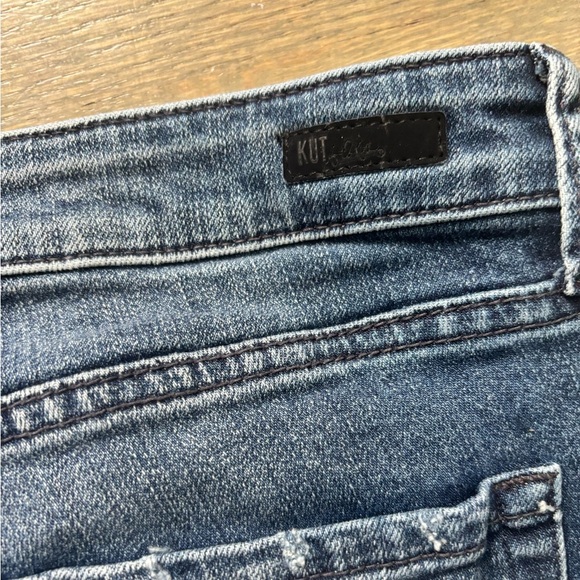 KUT From The Kloth Women’s Ankle Straight Leg Blue Distressed Jeans. Size 14 - Picture 3 of 6